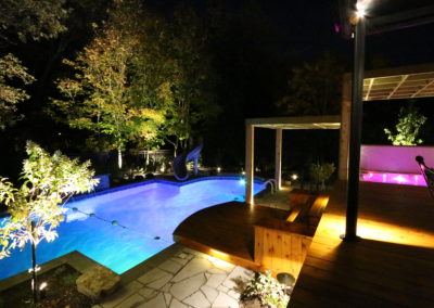 piscine, patio, spa